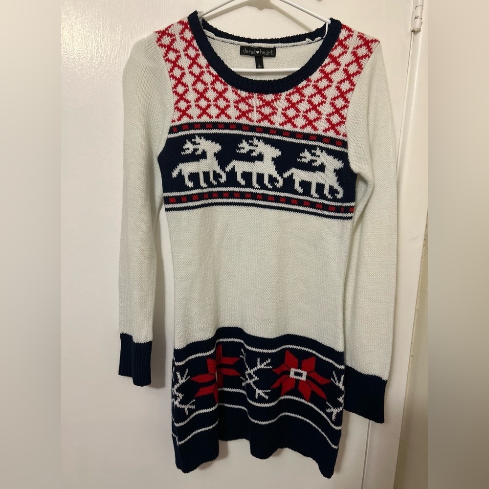 Long Sleeve Sweater Mini Dress